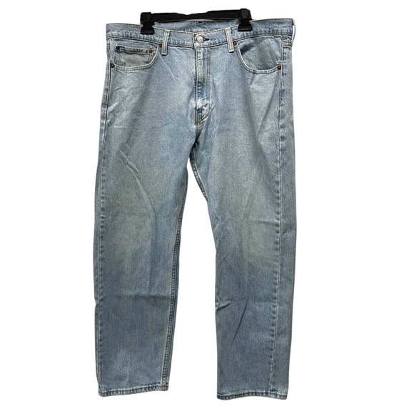 Levi’s Men’s 505 Regular Fit Light Wash Denim Jeans // 38x30 - Picture 1 of 7